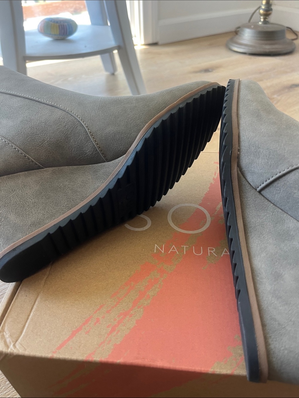 SOUL Naturalizer Gray Suede Ankle Booties - Picture 7 of 9